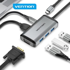 Vention 6-IN-1 USB-C DOCKING STATION,HDMIVGAUSB 3.0PD